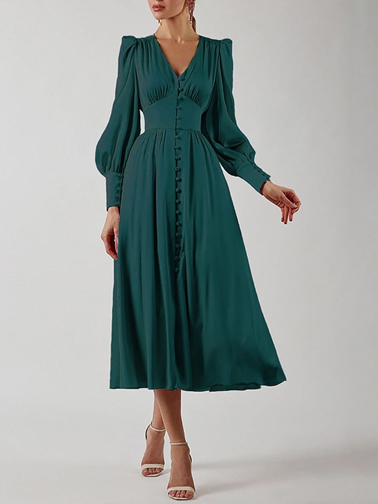 cambioprcaribe Dress Deep Green / XS Maliyah Elegant Midi Dress