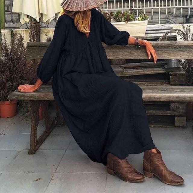 cambioprcaribe Dress Navy / S Gail Oversized Gypsy Dress