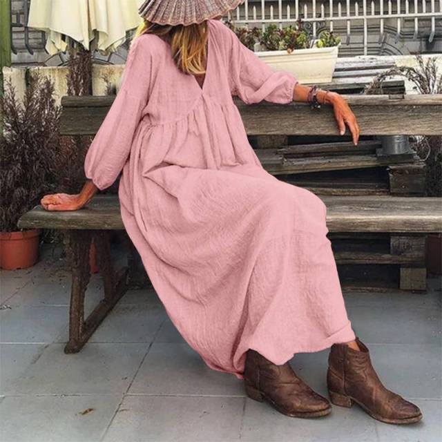 cambioprcaribe Dress Pink / XXXL Gail Oversized Gypsy Dress