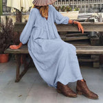 cambioprcaribe Dress Sky Blue / XXXL Gail Oversized Gypsy Dress