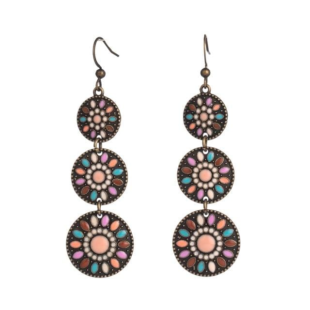 cambioprcaribe Earrings E022357 Aya Tribal Water Drop Earrings