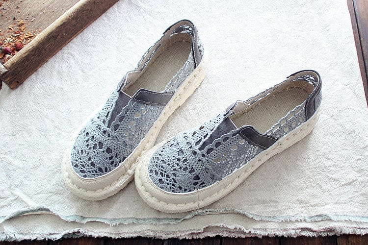 cambioprcaribe Gray / 38 Retro Mesh Slip On loafers