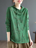 cambioprcaribe Green / One Size Aranza Floral Hooded Pullover