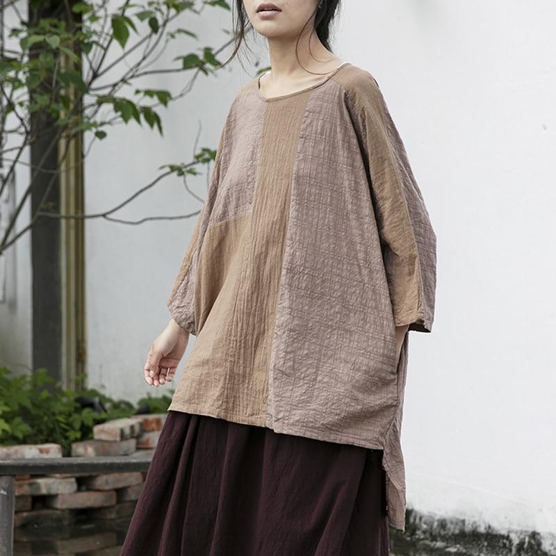 High-Low Cotton Linen Shirt | Lotus