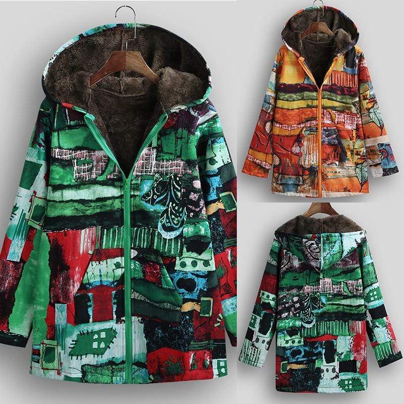 cambioprcaribe Jackets Aurora Vintage Plus Size Hooded Jacket