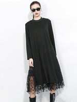 cambioprcaribe Long Sleeve Black Mesh Dress