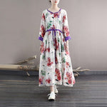 Blooming Floral Ramie Dress