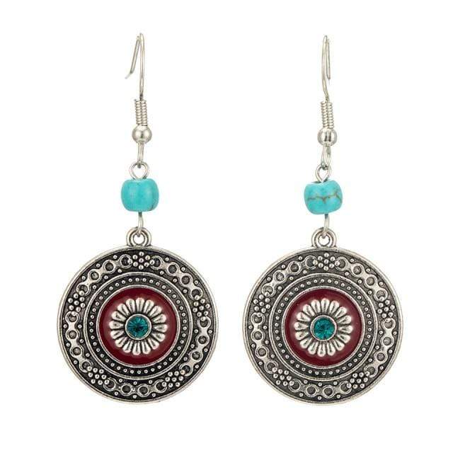 cambioprcaribe Mandala Dangle Drop Earrings