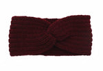 cambioprcaribe Maroon Ear Knitted Knot Headband