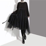 cambioprcaribe Midi Dress Black Mesh Oversized Dress | Millennnials
