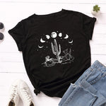 cambioprcaribe Moon Cactus Printed Cotton T-Shirt