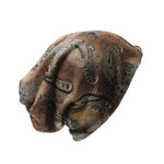 cambioprcaribe Multi-Brown Tie-Dye & Paisley Beanie Hat