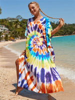 cambioprcaribe Multicolor / One Size Rainbow Tie-dye Print Dress