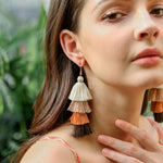 cambioprcaribe Multilayer Bohemian Tassel Earrings