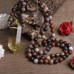 Double Terminated Citrine & Jasper Beads Necklace