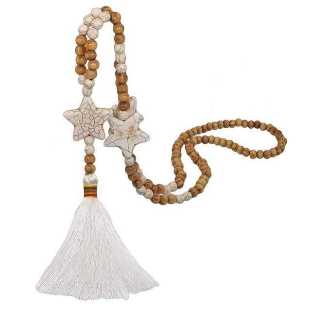 cambioprcaribe Necklace Tan / 88cm Boho Beaded Mala Necklace