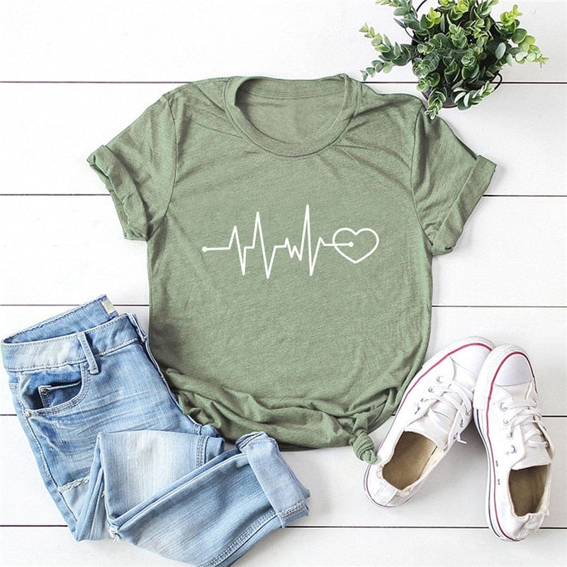 Heart Pulse Graphic Tee