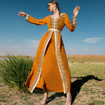 cambioprcaribe Orange / S Abaya Embroidered Dress | Mandala