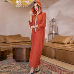 cambioprcaribe Orange / S Daliaa Hooded Kaftan Dress | Mandala