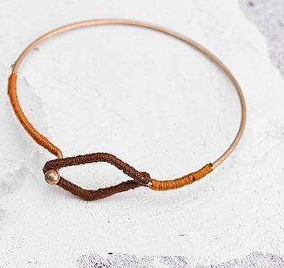 cambioprcaribe Orange Wild & Free Handmade Cuff Bangle Bracelet