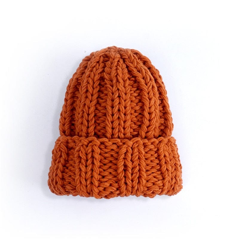 cambioprcaribe Orange Winter Warm Knitted Hat