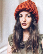 cambioprcaribe Orange Winter Warm Knitted Hat