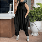 cambioprcaribe Overall Retro Dropped Crotch Zipper Overall