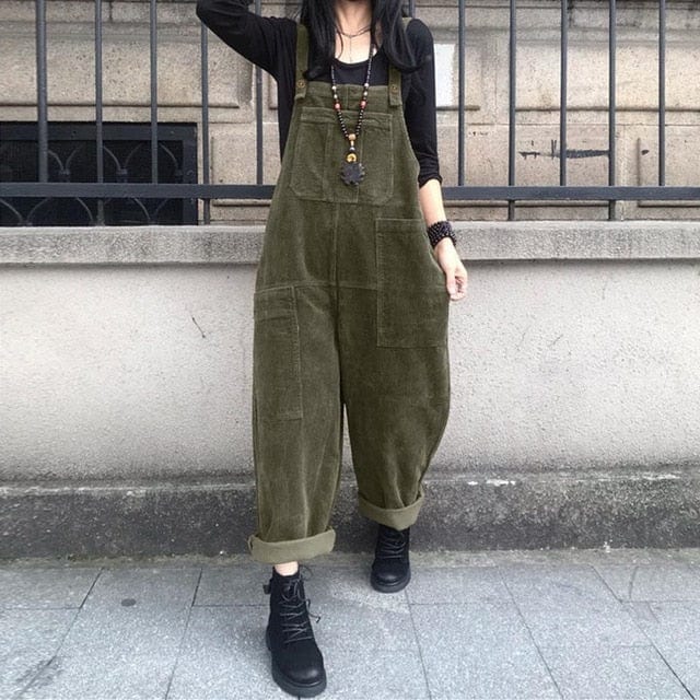 cambioprcaribe Overall XXXL / Army Green Street Smart High Waist Overalls