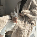 cambioprcaribe Oversized Long Knitted Cardigan