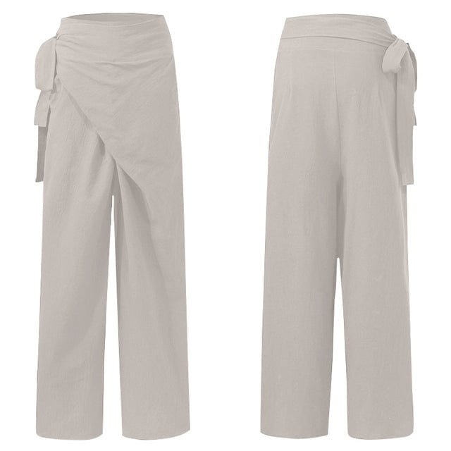 cambioprcaribe Pants Beige / 4XL Lady Elegant Cotton Pants