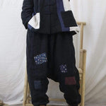 cambioprcaribe Pants Black / One Size Oversized Patchwork Linen Pants | Zen