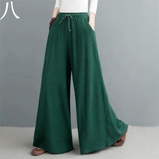 cambioprcaribe Pants Green / L Makenna Vintage Palazzo Pants