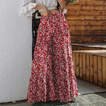 cambioprcaribe Pants Red / 5XL Bohemian Floral Wide Leg Pants