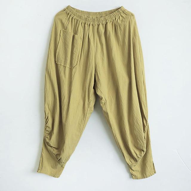 cambioprcaribe Pants Simplicity Cotton & Linen Harem Pants | Lotus