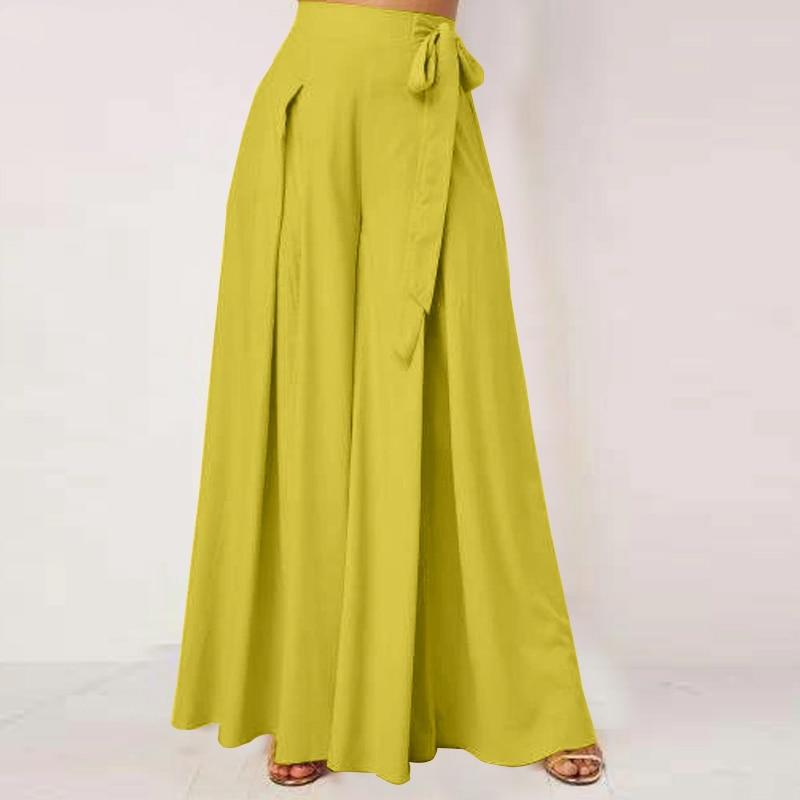 cambioprcaribe Pants Yellow / 5XL Coraline High Waist Wide Leg Pants