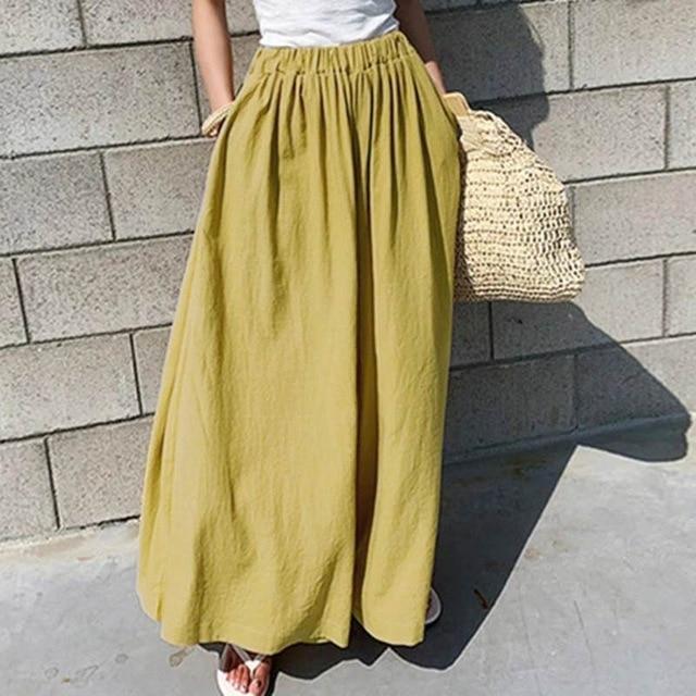 cambioprcaribe Pants Yellow / M Heidi Oversized Palazzo Pants