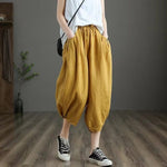 Day in Bali High Waist 3/4 Linen Pants