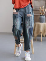 cambioprcaribe Patchwork Harem Denim Pants