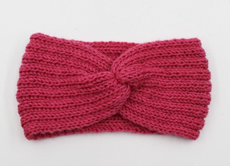 cambioprcaribe Pink Ear Knitted Knot Headband