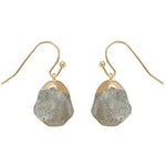 cambioprcaribe Prehnite Healing Quartz Nuggets Dangle Earrings