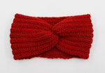 cambioprcaribe Red Ear Knitted Knot Headband