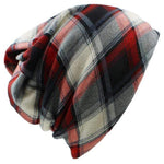 cambioprcaribe Red Plaid Beanie Hat