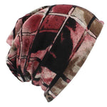 cambioprcaribe Red Tie-dye Print Beanie Hats