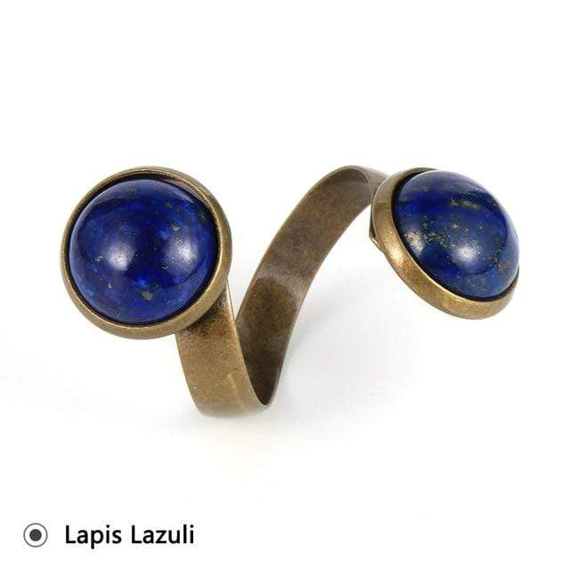 cambioprcaribe Ring Adjustable / Lapis Lazuli Healing Crystals Bohemian Rings