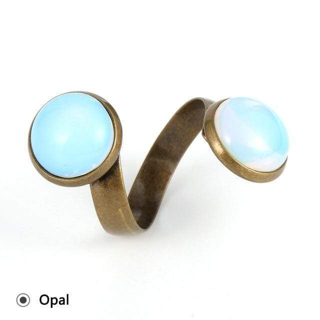 cambioprcaribe Ring Adjustable / Opal Healing Crystals Bohemian Rings