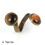 cambioprcaribe Ring Adjustable / Tiger Eye Healing Crystals Bohemian Rings