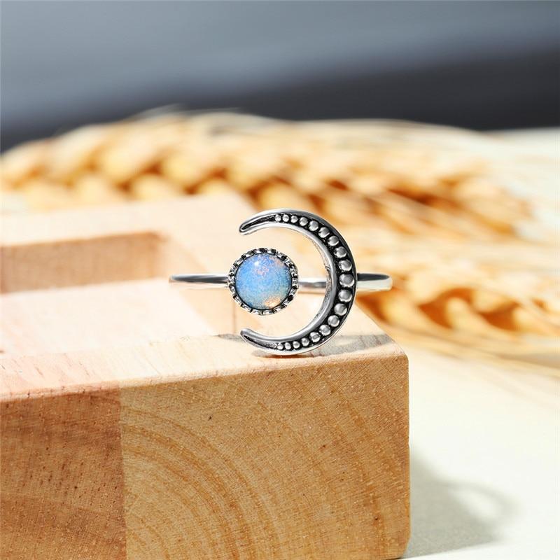 Moon Crescent Adjustable Ring