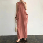 Mara Sleeveless Solid Maxi Dress