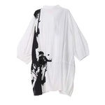 cambioprcaribe shirts Abstracto Black and White Asymmetrical Shirt | Millennials