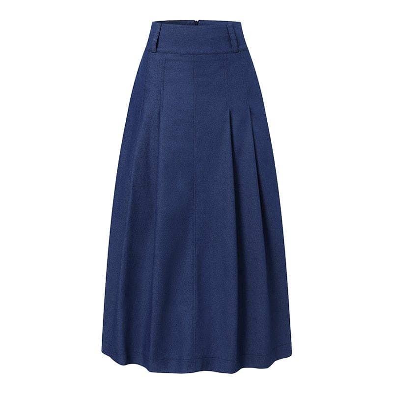 cambioprcaribe Skirt Deep Blue / S Easy Summer Denim Long Skirt